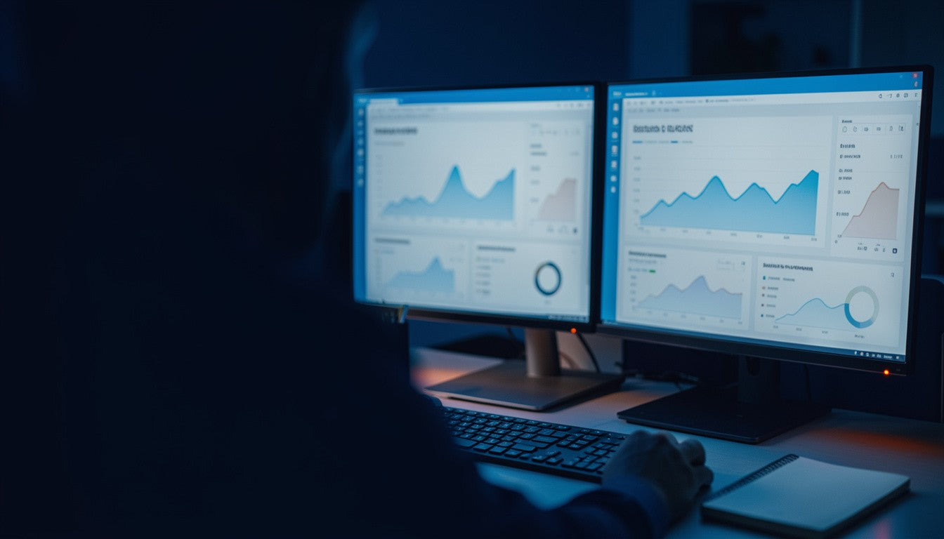 Ingeniero DBA operando bases de datos en un centro de operaciones